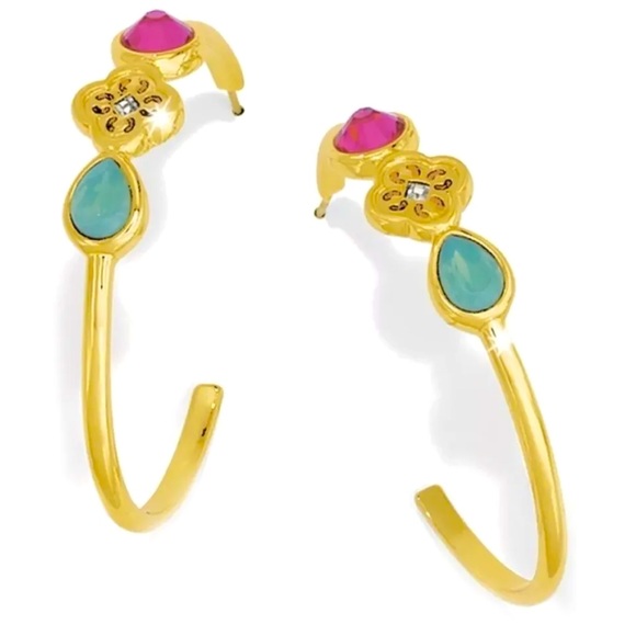 Brighton HAUTE SOCIALITE ‘My flat in London’ Post Hoop Earrings - Picture 1 of 4